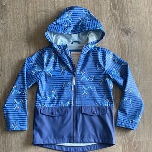 Cat & Jack Blue Striped Dinosaur Rain Coat NEW w/o tags
